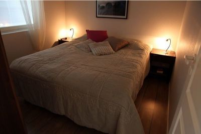 Double bed and two lights