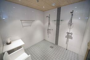 Modern shower area