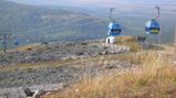 Sightseeing lifts with autumn landscape