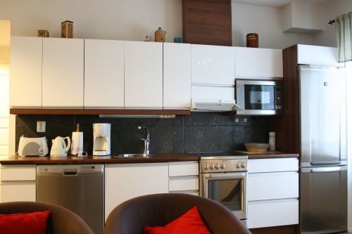 Kitchen of chalet accommodation