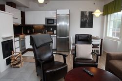 Kitchen in chalet accommodation