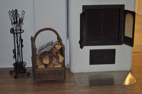 Wooden fireplace