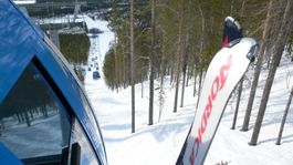 View from the gondola lift in Levi